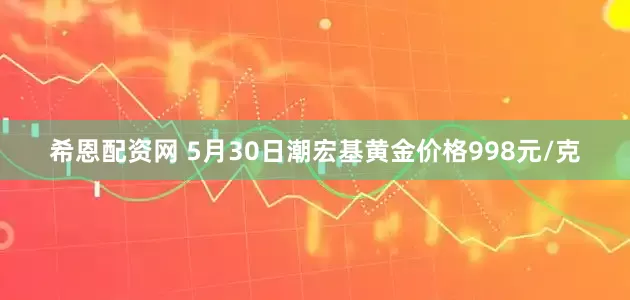 希恩配资网 5月30日潮宏基黄金价格998元/克